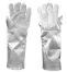[日光物産] アルミ5本指手袋(平皮付)　45cm　耐熱手袋【受注生産品】