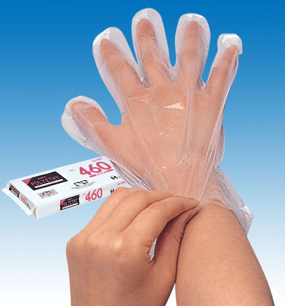 リーブル 使い捨て手袋(ポリ手袋)「No.460 抗菌ポリエチレン手袋 ソフト」(1ケース 9000枚入)