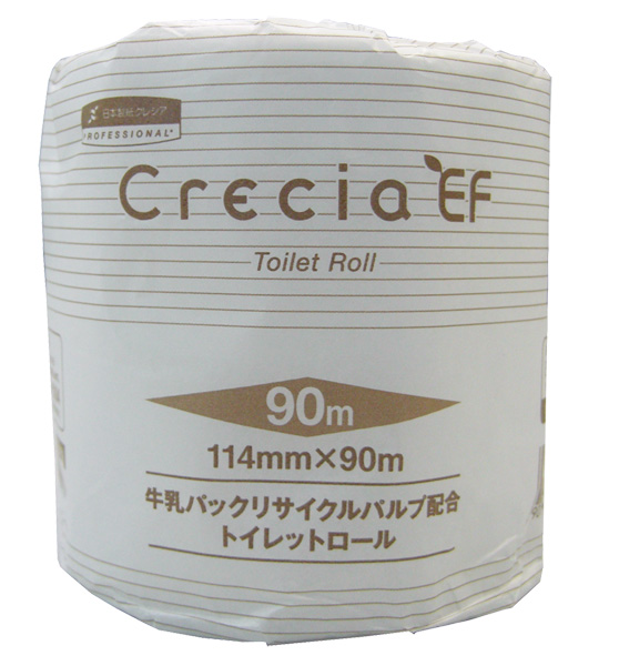 [日本製紙クレシア]業務用トイレットペーパー「クレシアEF」シングル90m(80ロール入)
