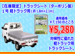 【在庫限定】トラックシート（ターポリン製）1号/2号