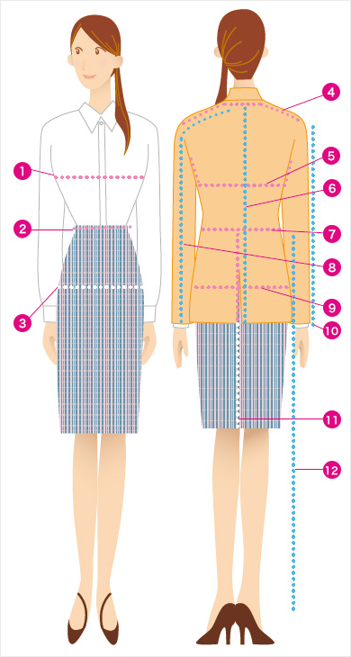 制服 ユニフォームなどのサイズの測り方 購買ナビがいる激安通販ジャンブレ 相談できる通販ジャンブレ