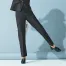 [ENJOY(カーシーカシマ)] ストレートパンツ　ストライプ EAL864