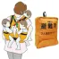 [LIFEZACK] 避難くん® 避難用3人抱きキャリー