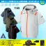 [アタックベース] 1145 The tough 空調風神服チタンフード半袖ブルゾン 12V仕様ななめファンバッテリーセット