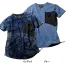 [クロダルマ] デニムニット半袖Tシャツ DG806