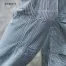 [GRACE ENGINEER'S グレイスエンジニアーズ(エスケープロダクト)] 綿麻ストライプサロペット GE-584