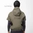 5545[アタックベース]空調風神服 海外製(Global Label)24Vバッテリー・ファンセットThe tough チタンフード半袖ブルゾン