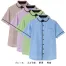 [HEART GREEN(カーシーカシマ)] ニッティワッフル 半袖ニットシャツ(男女兼用) HM2659