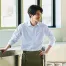 [Pieds] メンズ長袖シャツ(ストライプ) 634051