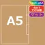 ≪名入れ≫ A5仕切り付(2枚)オリジナルクリアファイル マット デジタル印刷 100枚以上～