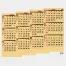 IC-227 クラフト3ヶ月文字月表/ミシン目入 壁掛け 名入れカレンダー