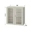 [NAIKI/ナイキ]ガラス両開き書庫(書棚) 《NW型》NW-0909KG-AW W899×D450×H900