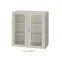 [NAIKI/ナイキ]ガラス両開き書庫(書棚) 《NW型》NW-0909KG-AW W899×D450×H900