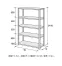 耐荷重300kgスチールラック(ボルトレスラック)単立 高さ2410mm横幅960×奥行き576mm[NAIKI/ナイキ]