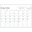 NB-1143 SG-929 6Weeks Calendar(ブルー)名入れカレンダー
