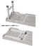 [テラモト]スタッキングベンチ　BC-305-518(ブルー・グレー) スタッキングブローベンチ　W1800