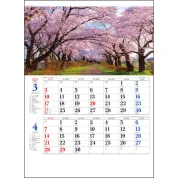 TD-900 メモ付　日本風景 壁掛け 名入れカレンダー