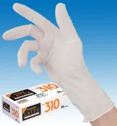 リーブル 使い捨て手袋(ゴム手袋)「No.310 ラテックス手袋 スタンダード」(1パック100枚入)ホワイト