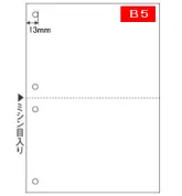 マルチプリンタ帳票　BP2053Z　　白紙　2面　4穴(大入り)　(1箱 1200枚入)　　サイズ:B5(257×182mm)