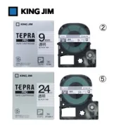 テプラPROシリーズ用テープカートリッジ「透明ラベル」黒文字 キングジム