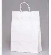 クラフト手さげ袋(紙袋)晒し(白色)100g/　200枚入　手提げ袋
