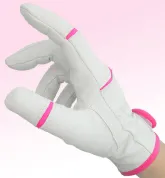 エースグローブ(小野商事) 作業用革手袋(女性用・小さいサイズ) 「現場系女子 豚クレストマジック 内綿」 AG550 10双組