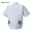 5 空調風神服 [アタックベース] 半袖白衣ブルゾン2021年型ファンバッテリーセット /ファン付作業着
