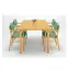 [ナイキ/NAIKI]木製テーブル(キャスター付)W900×D900×H700mm　RT0990LC-NA