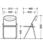 [ナイキ/NAIKI]折りたたみイス(アルミ脚タイプ)E651BF