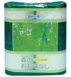 森のおもてなし4Rパック トイレットペーパー 27.5mダブル 120ロール 森林の香り | 林製紙