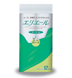 エリエール トイレットペーパー 30mダブル 96ロール 花の香り | 大王製紙