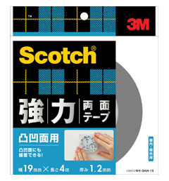 [住友スリーエム]強力両面テープ凹凸面用　長さ4m　5巻パック