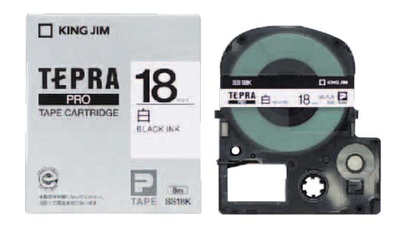 テプラPROシリーズ用テープカートリッジ「白ラベル」 キングジム