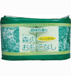 トイレットペーパー《香り付き》「森のおもてなし」2ロール×60パック入