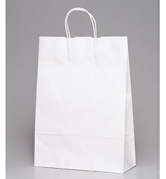 クラフト手さげ袋（紙袋）晒し（白色）100g/　200枚入　手提げ袋