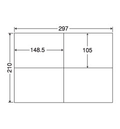ラベルシール 東洋印刷「マルチラベル シンプルパック C4iA」4面 500シート入