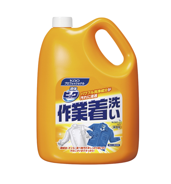「KAOプロシリーズ 液体ビック 作業着洗い」 4.5kg