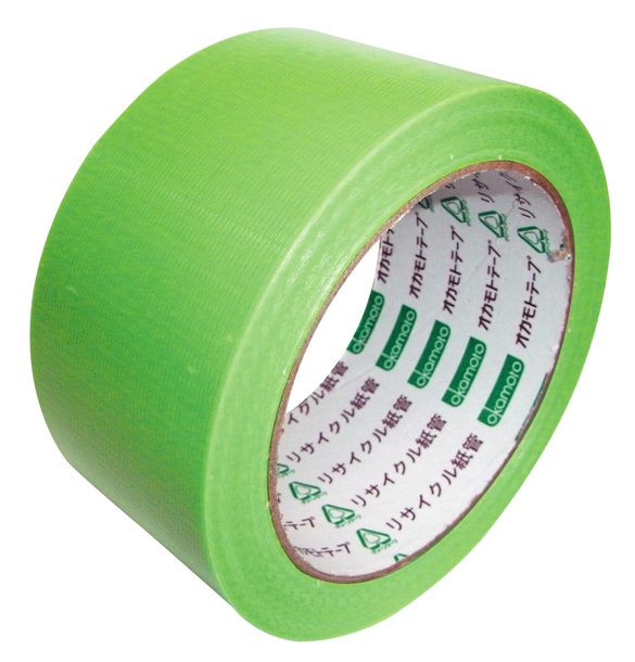 養生テープ オカモト PEクロス No.412 (ライトグリーン) 38mm×25m (360巻) 10ケースセット   まとめ買い 緑 台風 窓ガラス - 2