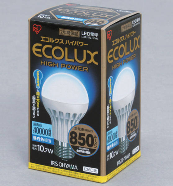 アイリスオーヤマ Led電球 エコルクスハイパワー 昼白色60w相当 相談できる通販ジャンブレ