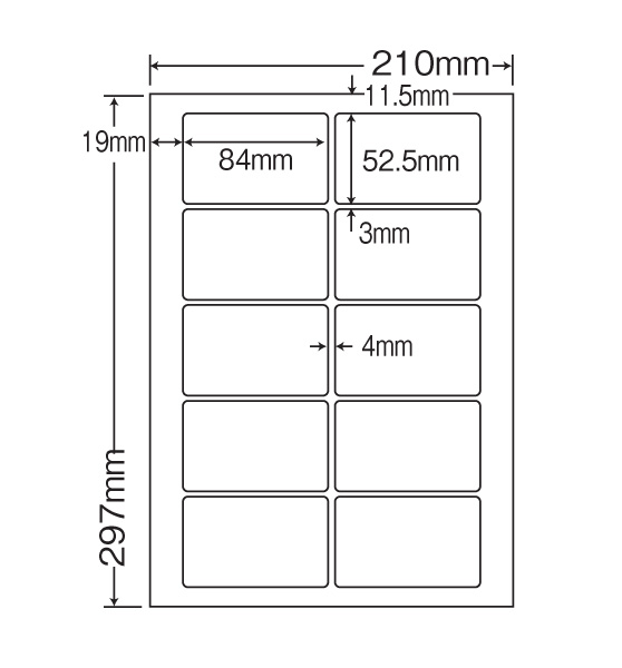 再剥離粘着ラベル　CL-35FH 10面