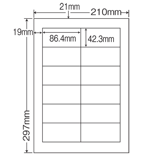 [東洋印刷/ナナ]ドットプリンター専用ラベル(15×10インチ) NC15JB