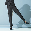 [ENJOY(カーシーカシマ)] ストレートパンツ　ストライプ EAL864