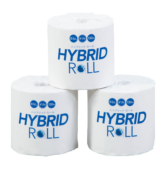 ハイブリッドロール個包装 トイレットペーパー 130mダブル 32ロール | 丸富製紙