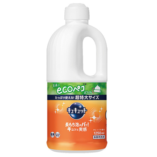 【スタイル:詰め替え1380ml×6個】【ケース販売】キュキュット 食器用洗剤