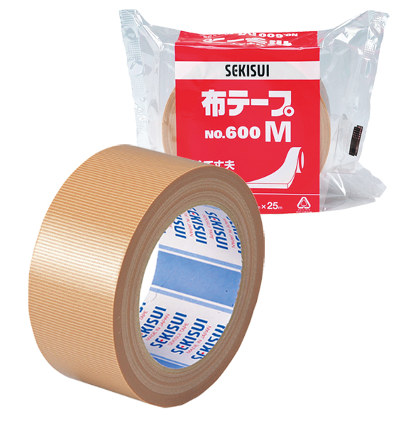 箱売り寺岡製作所 TERAOKA NO.1539 包装用布テープ クリーム 100ミリ×25M(18巻入り) - 3