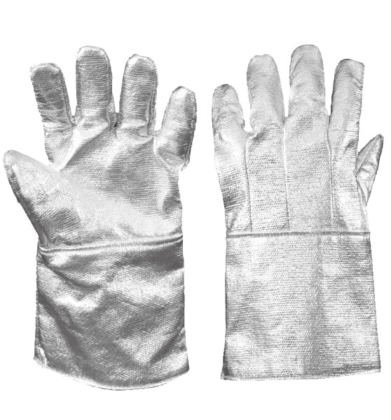 [日光物産] アルミ5本指手袋　35cm　耐熱手袋【受注生産品】
