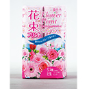 プリント花束ピンク トイレットペーパー 27.5mダブル 96ロール 華やかなフローラルの香り | 丸富製紙