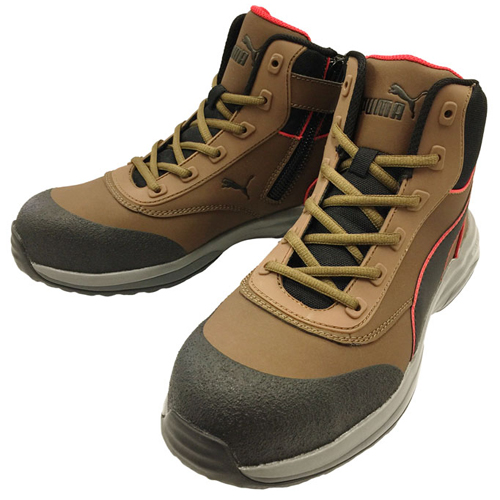 Puma プーマ安全靴 ラピッドブラウンミッドジップ No 63 554 0 相談できる通販ジャンブレ Puma プーマ安全靴 ラピッドブラウンミッドジップ No 63 554 0 相談できる通販ジャンブレ