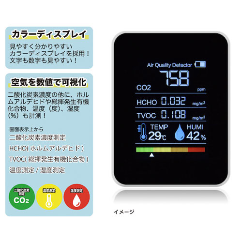 【キャンペーン特価】[グローバル・ジャパン] CO2濃度測定器　キレイさん