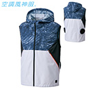 KU92152 [アタックベース] 空調風神服 フード付ベスト(ファン対応作業服)